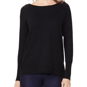 Nydj BNWT Black Boat Neck Sweater Buttons